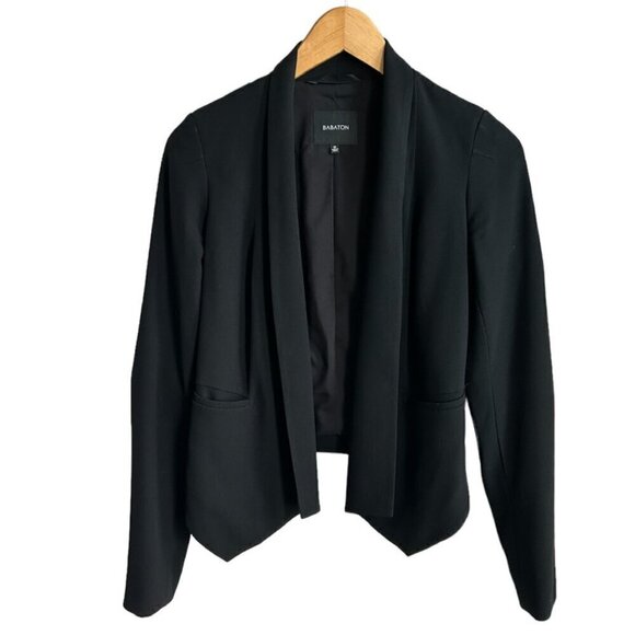 ARITZIA Babaton Black Crepe Dominik Blazer US 00 - Picture 1 of 6